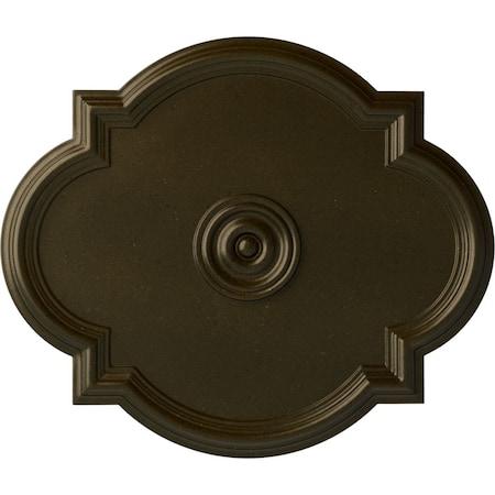 Ekena Millwork Waltz Ceiling Medallion (Fits Canopies up to 5 1/4"), 24"W x 20 1/2"H x 1 1/8"P, Green Gold CM24WAGGS